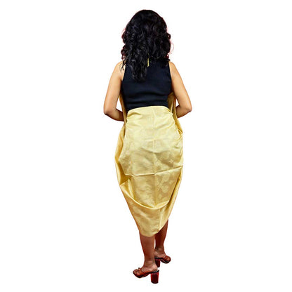 Fartila 081508 Golden Taffeta Silk Banarasi Dupatta