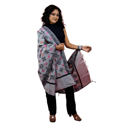Fartila 081607 Multicolour Cotton Silk Banarasi Dupatta