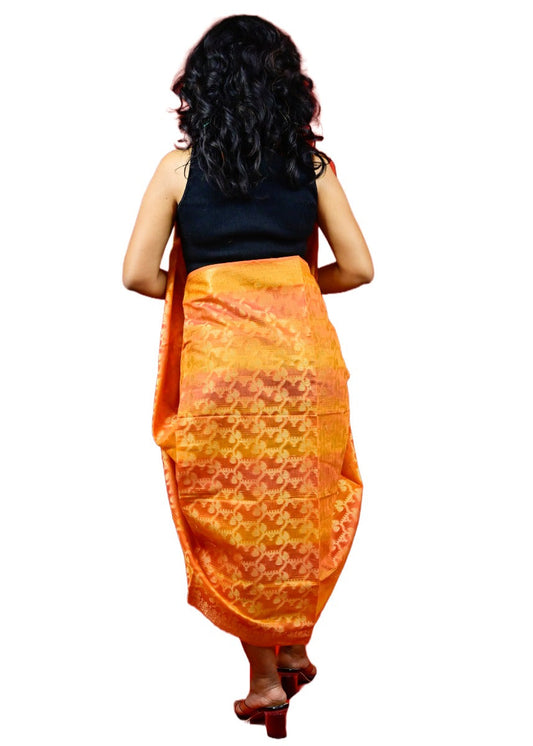 Fartila 081645 Yellow Cotton Silk Banarasi Dupatta
