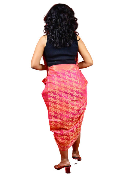 Fartila 081652 Pink Chanderi Silk Banarasi Dupatta