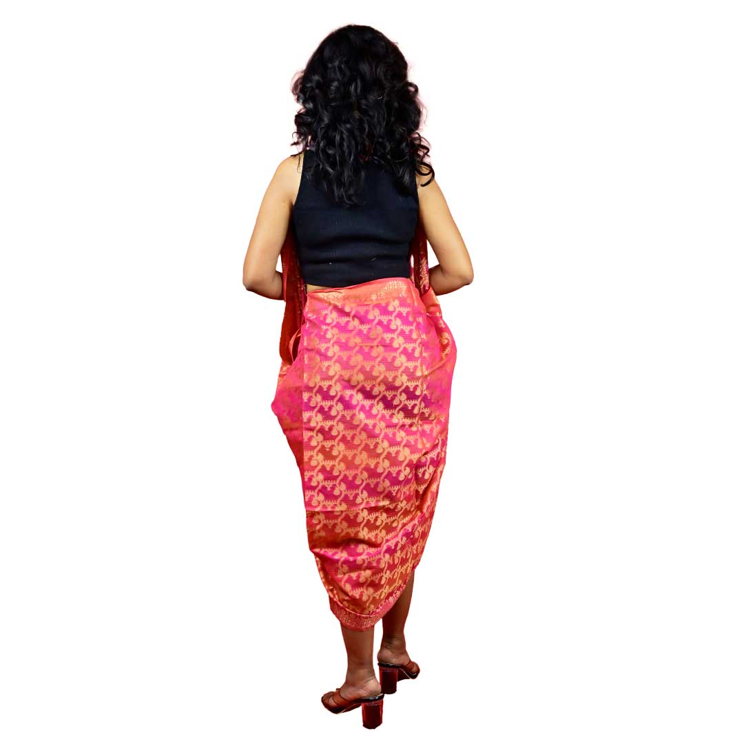 Fartila 081652 Pink Chanderi Silk Banarasi Dupatta