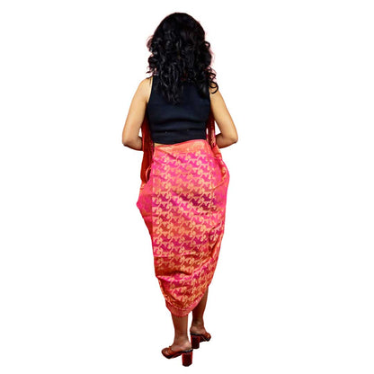 Fartila 081652 Pink Chanderi Silk Banarasi Dupatta