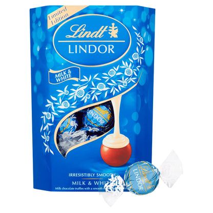 Lindt Lindor Milk & White Truffles 200g