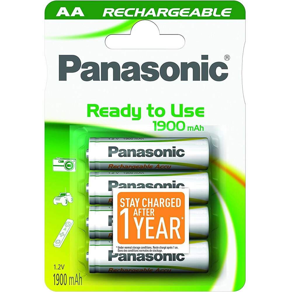 Panasonic NiMH AA 1900mAH PK4 Rechargeable Batteries
