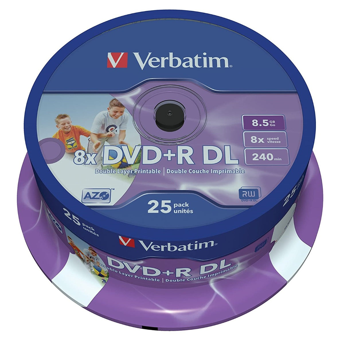 Verbatim DVD+R 8.5Gb 8x D/L Spindle 25 Printable 43667