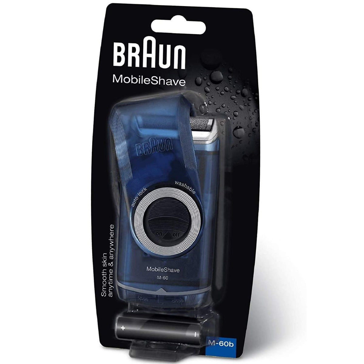 Braun M60 Mobile Shaver Washable Portable Electric Shaver