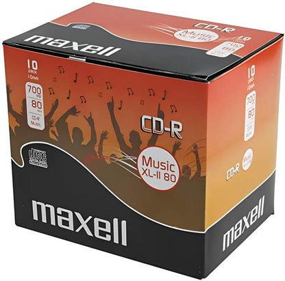 MAXELL CD-R XLII 80 Compact Disc Digital Audio Pack of 10 Music Recordable