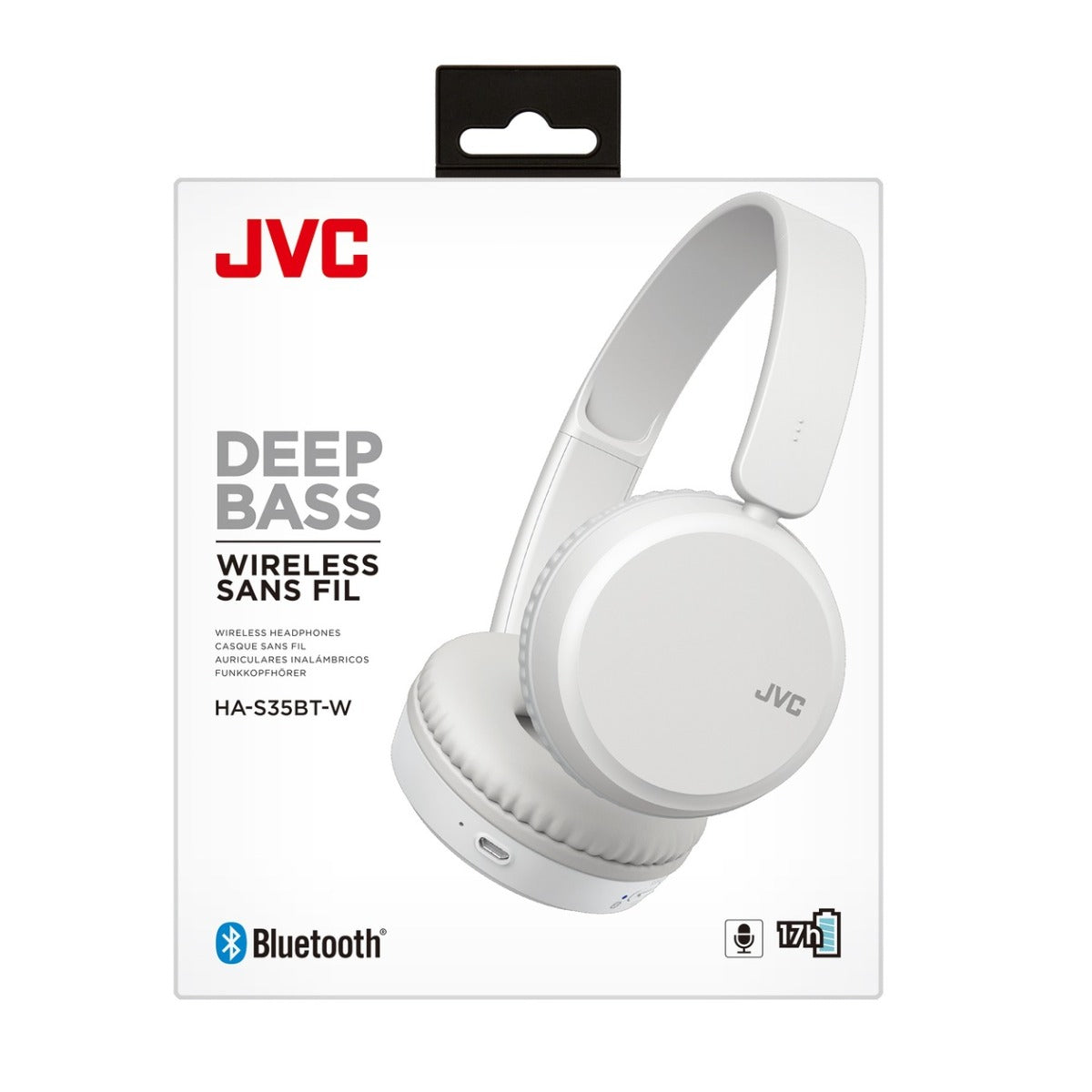 JVC HA-S35BT-W-U Wireless Bluetooth Headphones