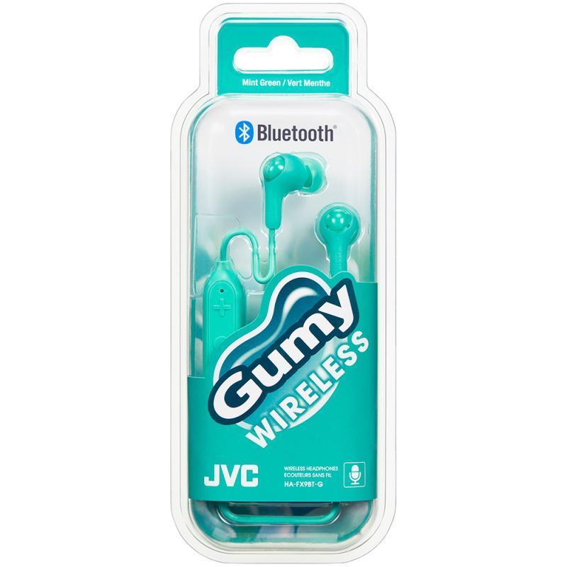 JVC HAFX9BT Gumy Elastomer Wireless Bluetooth In Ear Headphones - GREEN