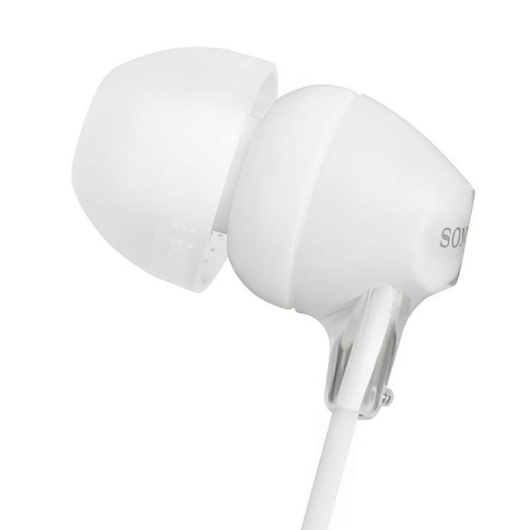 Sony MDREX15APW WHITE Fashion Color EX Series Earbud Headset with Mic