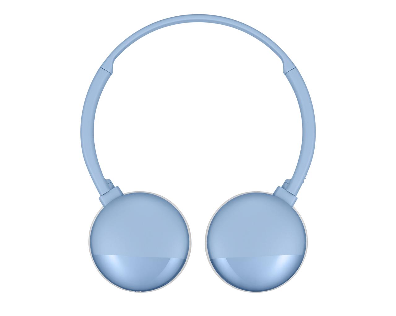 JVC HA-S22W Blue Bluetooth Flats Wireless Headphones