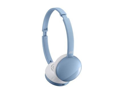 JVC HA-S22W Blue Bluetooth Flats Wireless Headphones
