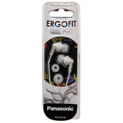 Panasonic RPHJE125EW WHITE Noise Isolating In-Ear Headphones