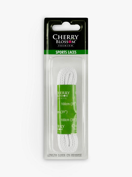 Cherry Blossom Premium Flat Laces White 100CM PCLAC027