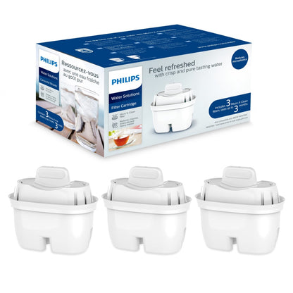 Philips AWP211 Micro X-clean Water Filter Cartridge Fits Maxta+, Pure Tasting Water, Pack of 3
