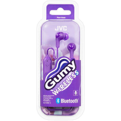 JVC HAFX9BT Gumy Elastomer Wireless Bluetooth In Ear Headphones - VIOLET