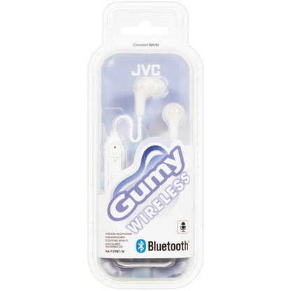 JVC HAFX9BT White Gumy Elastomer Wireless Bluetooth In Ear Headphones