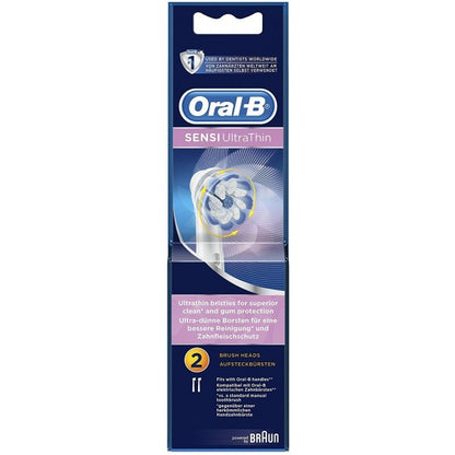Oral B EB60B2 SENSI UltraThin Replacement Toothbrush Pack of 2