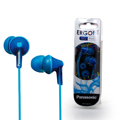 Panasonic RPHJE125EA Blue Noise Isolating In Ear Headphones