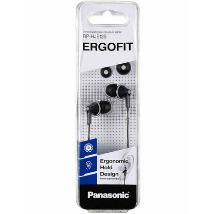 Panasonic RPHJE125EK Black Noise Isolating In Ear Headphones