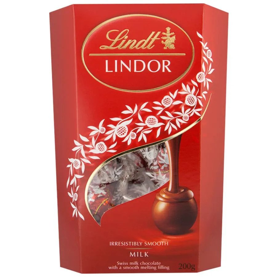 Lindt Lindor Milk Chocolate Truffles With a Smooth Melting Centre 200g