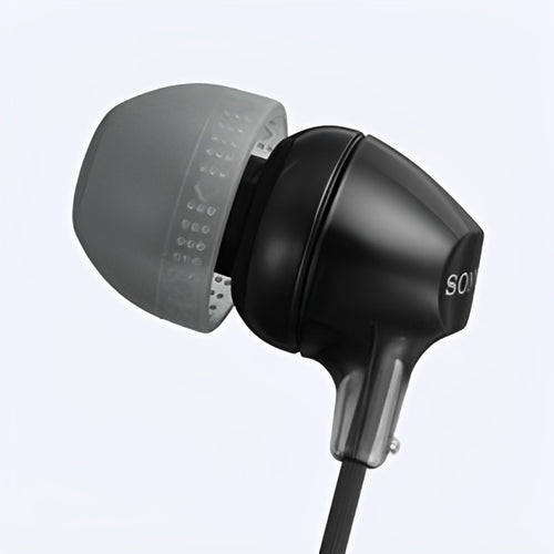 SONY MDR-EX15AP BLACK Fashion Color EX Series Earbud Headset with Mic /Brand New