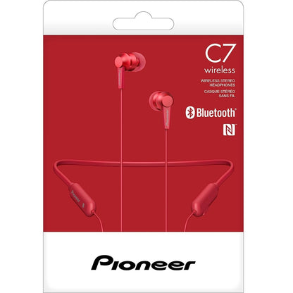 Pioneer SE-C7BTR RED Bluetooth and Mic In-Ear Headphones