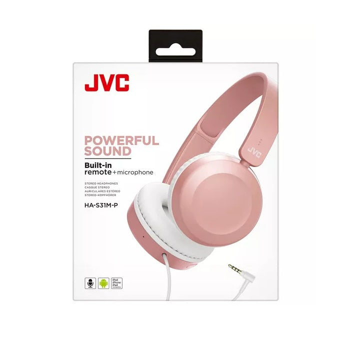 JVC HA-S31M-PE PINK Powerful Sound Wired Soft Rosa