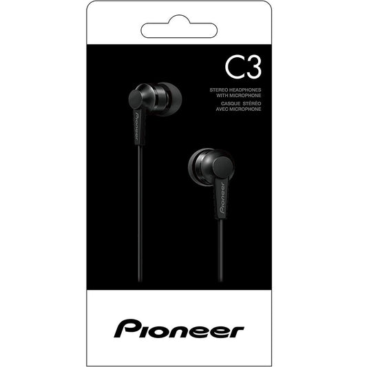 Pioneer SE-C3T-B Black In-Ear Headphones