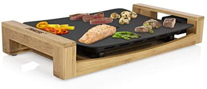 Princess Table Chef, Table Grill XXL, Teppanyaki Grill, 2500 W, Bamboo Stand, Adjustable Thermostat