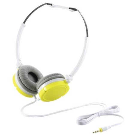 ELECOM 11104 LIME-GREEN Contrast Overhead-Type Headphones