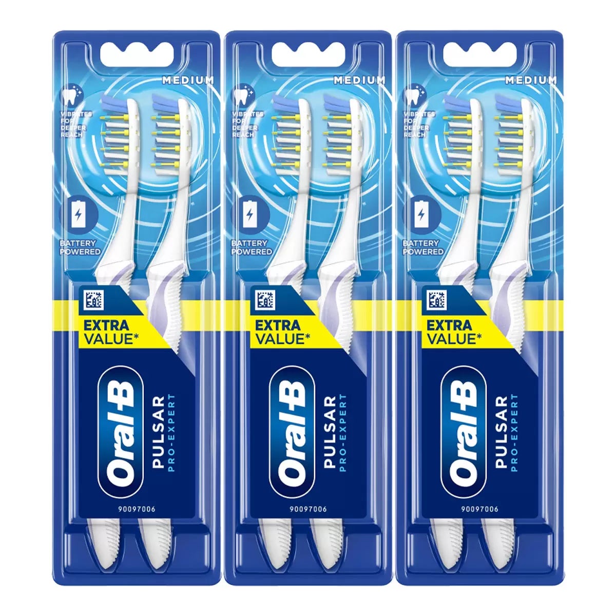 Oral-B Pro-Expert Pulsar Battery Power   Toothbrush 6 pk