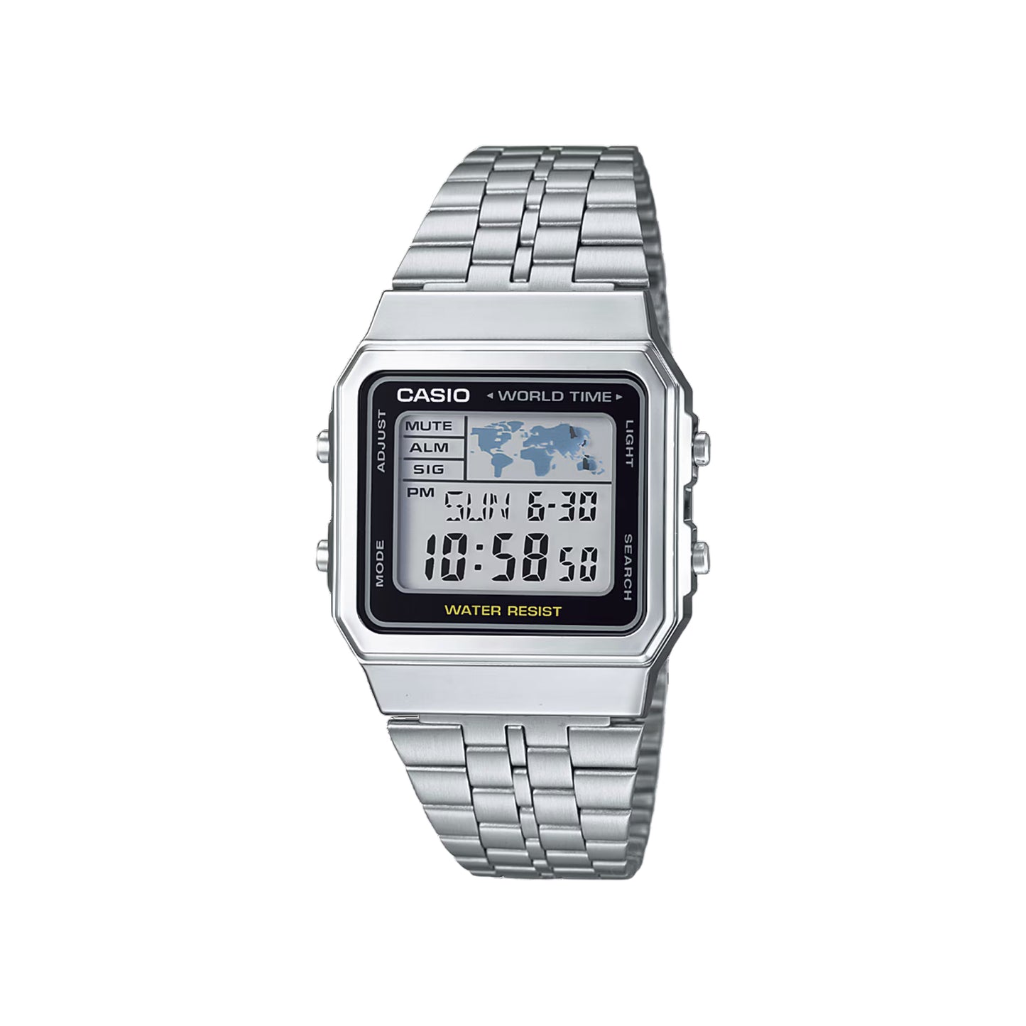 Casio A500WEA-1EF Men's Digital Watch with World Time