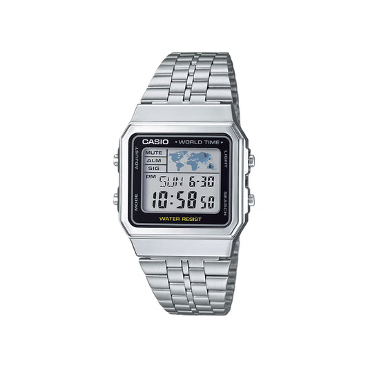 Casio A500WEA-1EF Men's Digital Watch with World Time