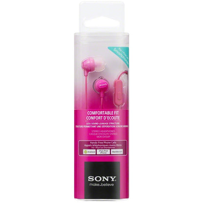 Sony MDREX15APP Pink Fashion Color EX Series Earbud Headset with Mic