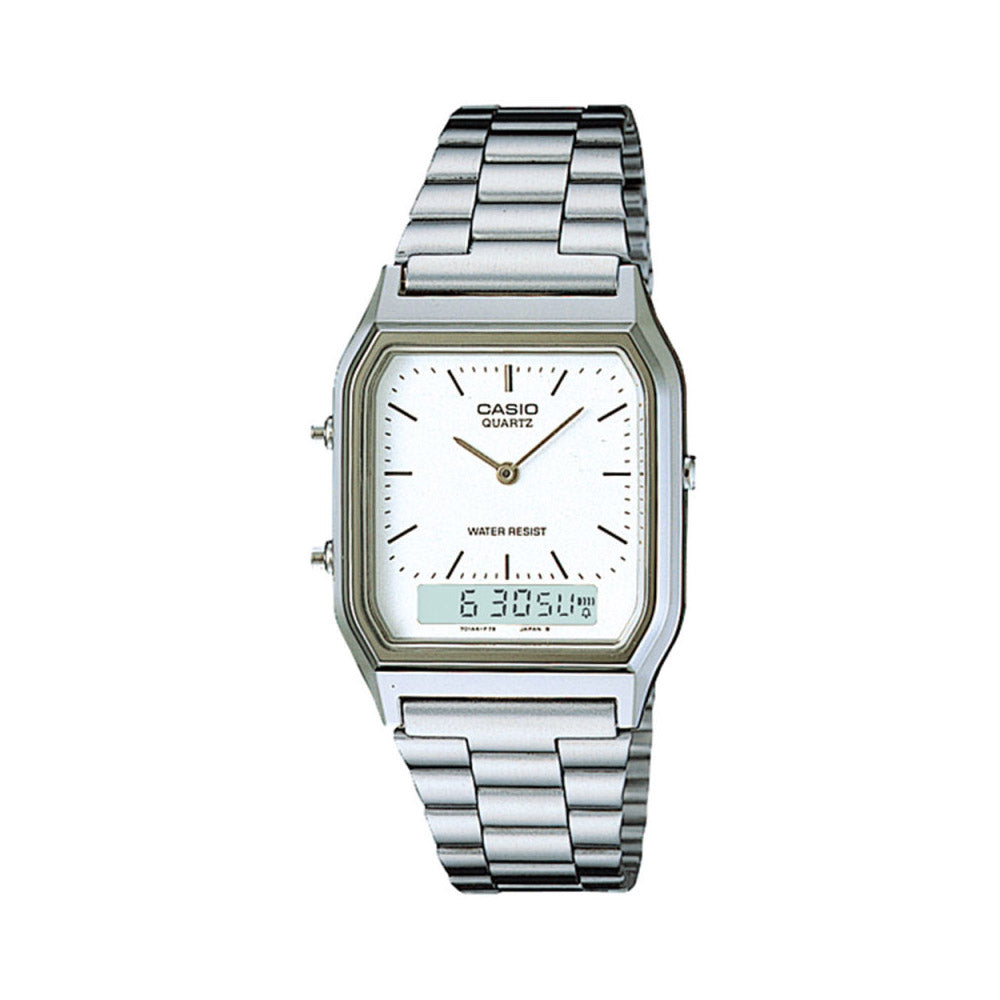 Casio AQ-230A-7DMQYES Mens Classic Combi Watch - Silver