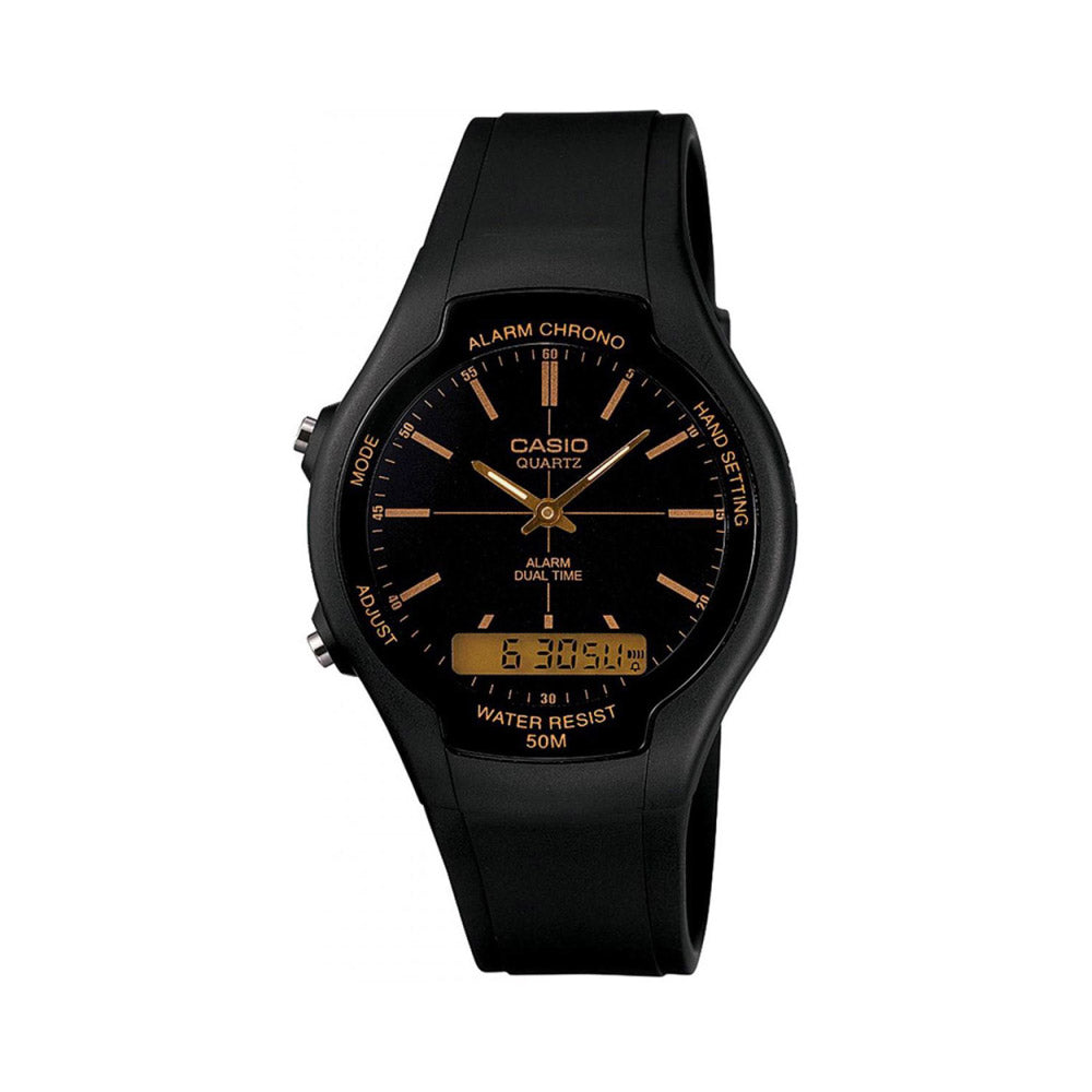 Casio AW-90H-9EVEF Mens Dual Display Watch - Black