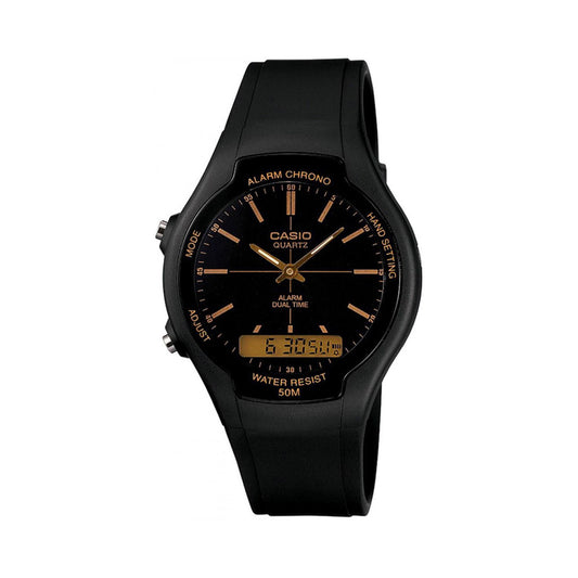 Casio AW-90H-9EVEF Mens Dual Display Watch - Black