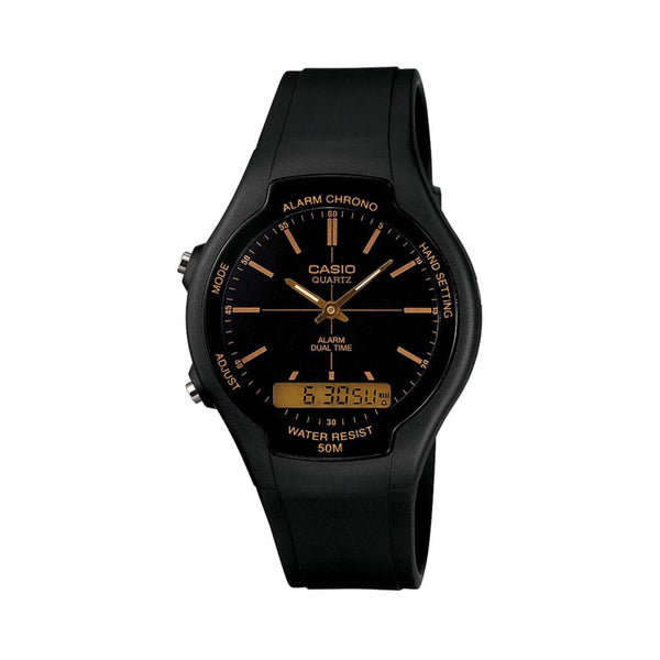 Casio AW-90H-9EVEF Mens Dual Display Watch - Black
