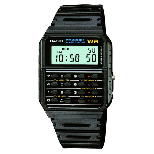 Casio CA-53W-1ER Water Resistant Retro Calculator Watch Resin Strap