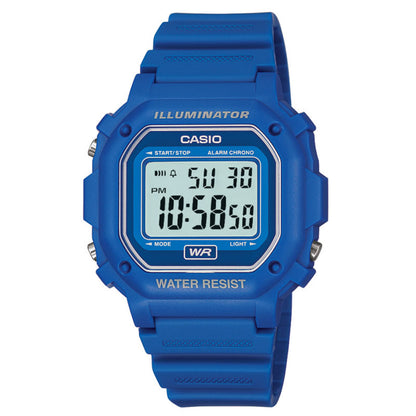 Casio F-108WH-2AEF Mens Classic Digital Watch with Blue Resin Strap