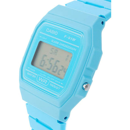 Casio F-91WC-2AEF Classic Digital Watch - Vibrant Blue