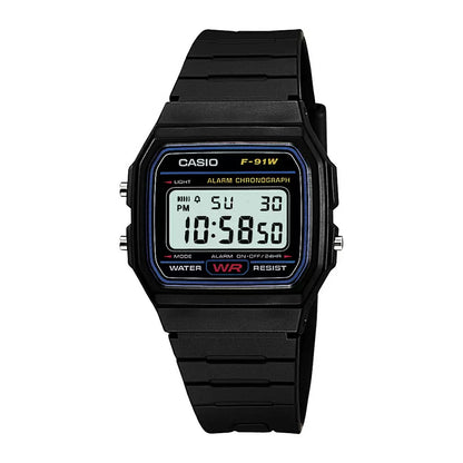 Casio F-91W-1DG Casual Digital Watch with Black Strap