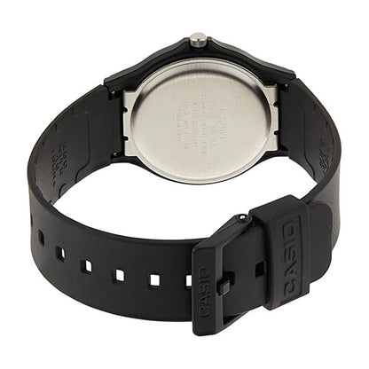 Casio MQ-24-7BLL Mens Analogue Watch with White Dial Black Resin Strap