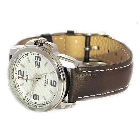 Casio MTP-1314PL-7AVEF Mens Analogue Watch - Brown with Silver Case