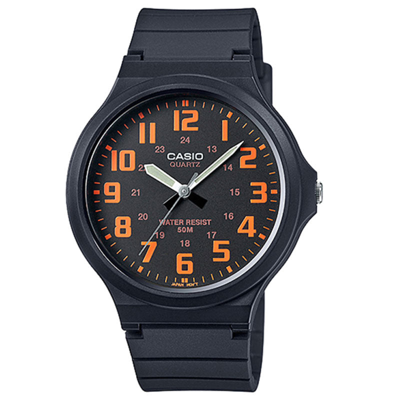 Casio MW-240-4BVEF Mens Analogue Watch with Resin Strap - Black
