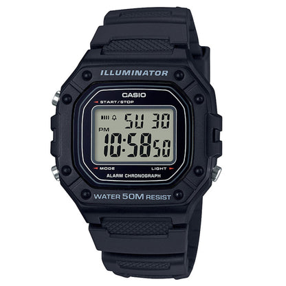 Casio W218H1AVEF Mens Digital Sports Watch - Black Resin