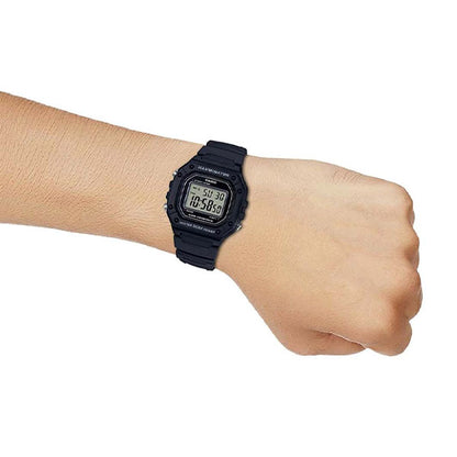 Casio W218H1AVEF Mens Digital Sports Watch - Black Resin