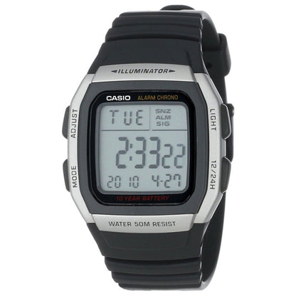 Casio W-96H-1AVES Digital Watch with Extended Battery Life Timer