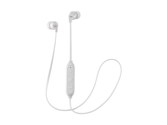 JVC HAFX21BT Powerful Sound Wireless Bluetooth In Ear Headphones - White